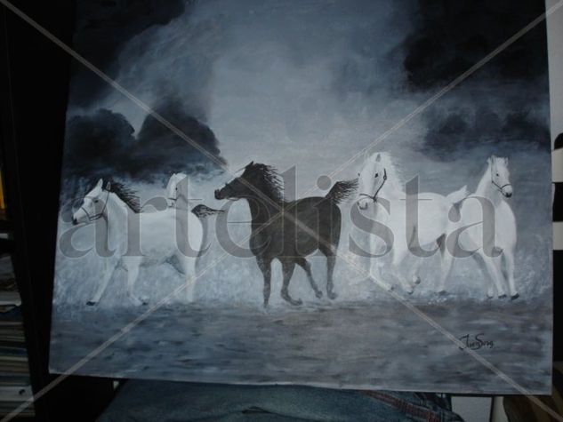 caballos Oil Canvas Landscaping