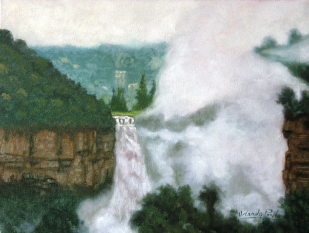 SALTO DEL TEQUENDAMA Óleo Lienzo Paisaje