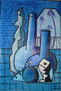 bodegon en azul