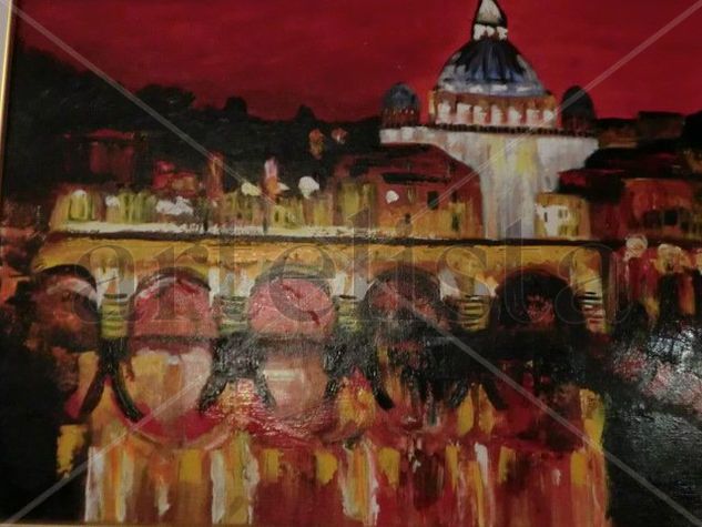 Roma de noche Oil Canvas Landscaping