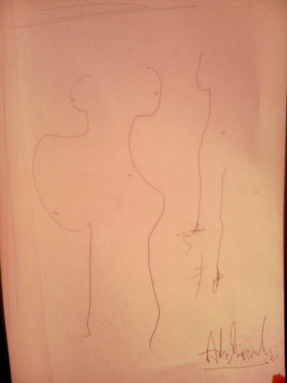 mujereslápiz sobre papel 