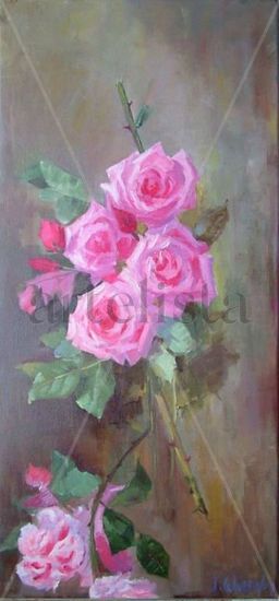 Rosas.2 Oil Canvas Floral Painting