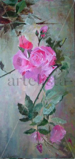 Rosas.1 Oil Canvas Floral Painting