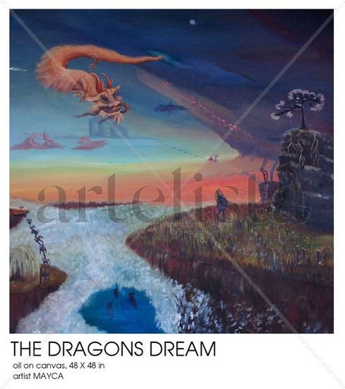 el sueño del dragon Oil Canvas Landscaping