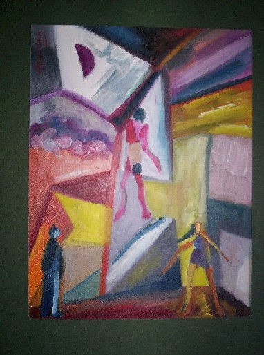 ESPACIO Y TIEMPO Oil Paper Figure Painting