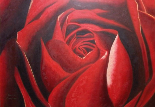 rosa Oil Canvas Floral Painting