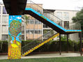 Mural  árbol con flores
