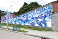 Mural Peces en el mar