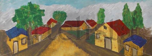 pueblito cordillerano Acrylic Others Landscaping