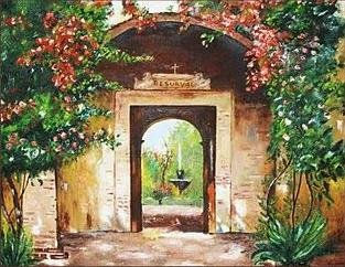 Puerta de jardin Oil Canvas Landscaping