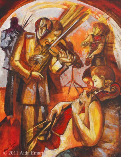 CUATRO ESTACIONES CON BRITTEN SINFONIA Acrylic Canvas Figure Painting