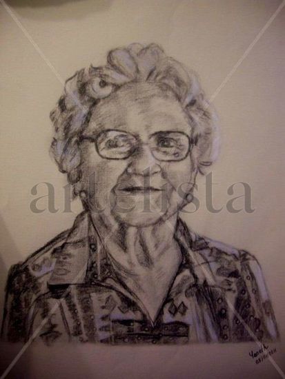 Retrato "Abuela Francisca" Mixed Media