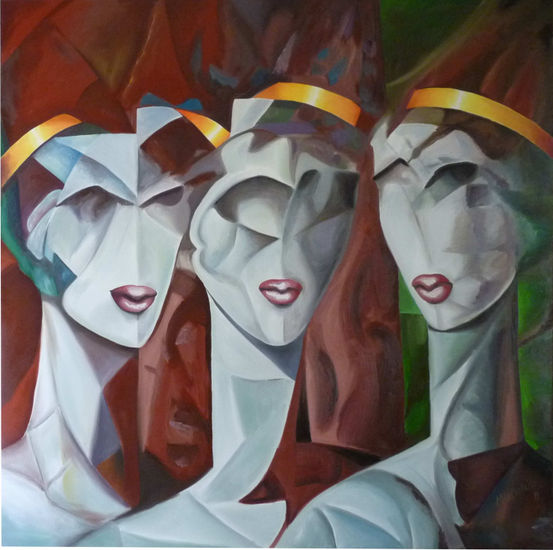 tres mujeres Oil Canvas Portrait