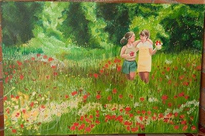 Campo de primavera Oil Canvas Landscaping