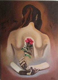 Mujer con rosa