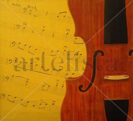 Cello y partitura