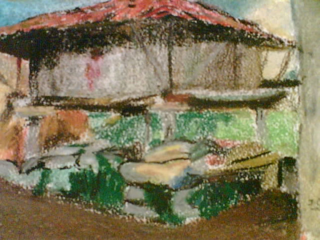 Horreo Pastel Tabla Paisaje