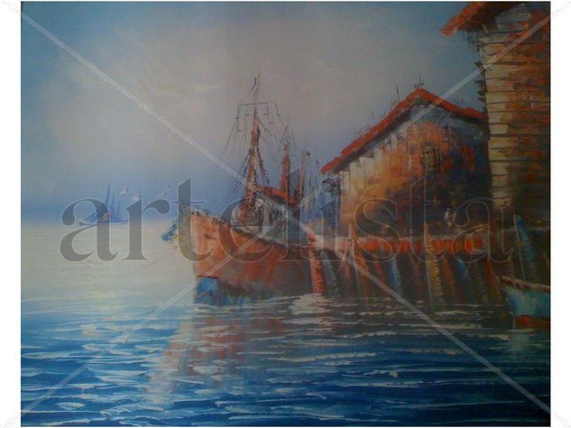 Puerto Español Oil Canvas Landscaping