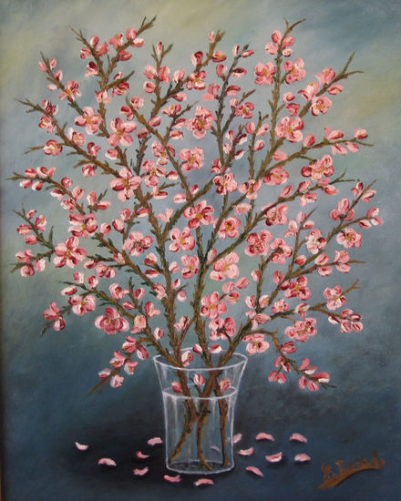 Flor de Almendro Oil Canvas Floral Painting