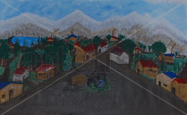 Pueblo cordillerano Acrylic Others Landscaping