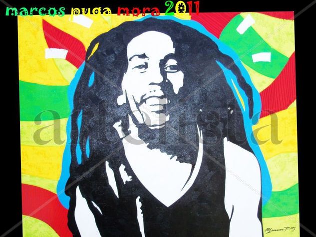 BOB MARLEY POP ART Óleo Lienzo Figura