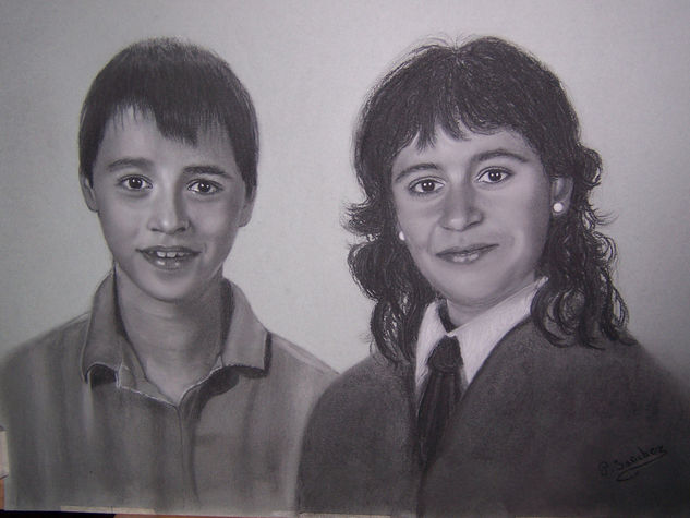 juan carlos y sonia Charcoal