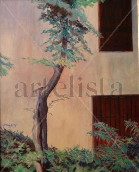 laberinto horta barcelona Oil Canvas Landscaping