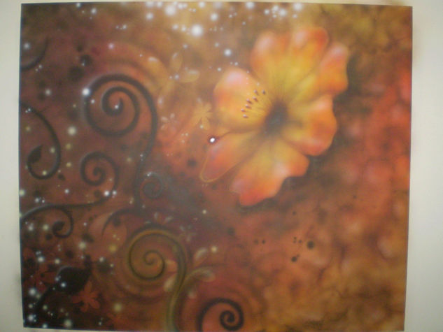 sombra de flores Acrylic Panel Floral Painting