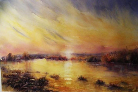 Atardecer en el ebro