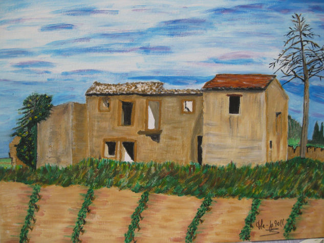 Casa abandonada Oil Canvas Landscaping