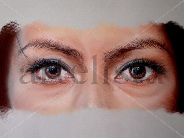 Mirada Pastel Papel Retrato