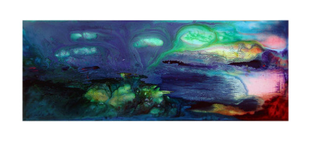 pintura-aurora boreal Acrílico Otros Paisaje