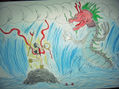 nezha contra el rey dragon