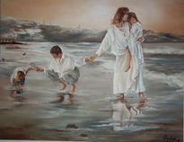 Familia en el agua