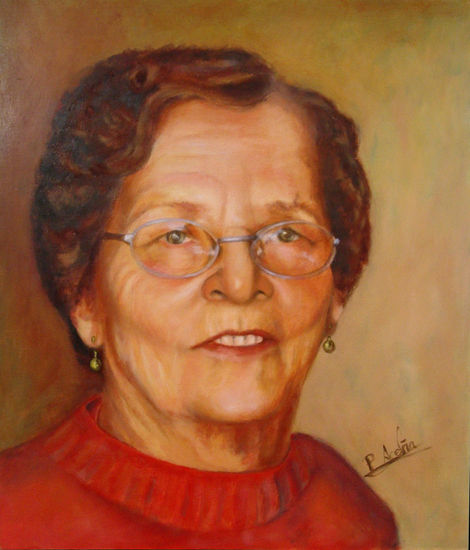 madre Oil Canvas Portrait