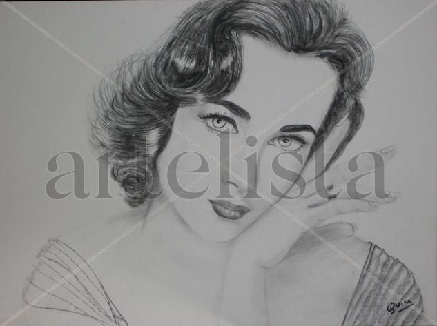 LIZ TAYLOR Charcoal