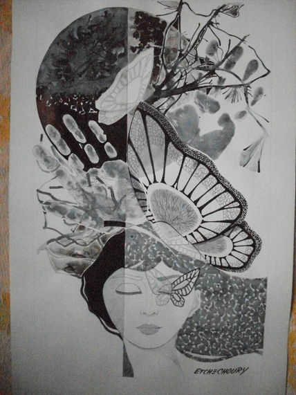 La niña soñando