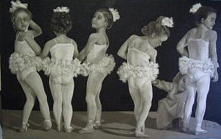 niñas ballet Óleo Lienzo Figura