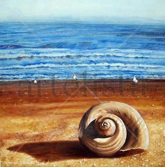 "Caracol I" Oil Canvas Marine Painting