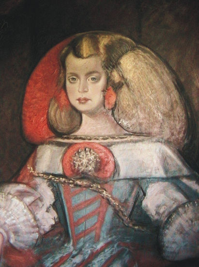 "INFANTA MARGARITA" (detalle 1) Oil Canvas Figure Painting