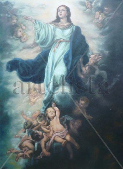 LA ASUNCION DE LA VIRGEN (MURILLO) ESCORIAL Óleo Lienzo Retrato