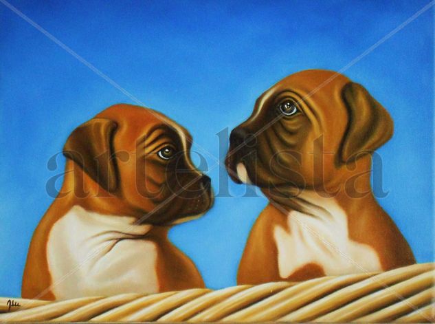 Cachorros Oil Canvas Animals