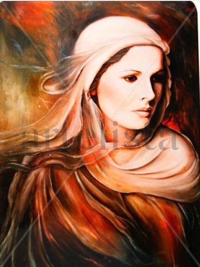 Beduina en velos Oil Canvas Figure Painting