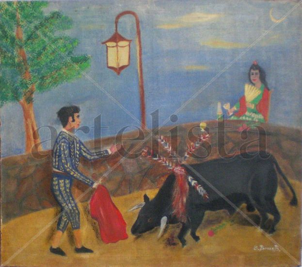 ENCIERRO No.1 Oil Canvas Animals