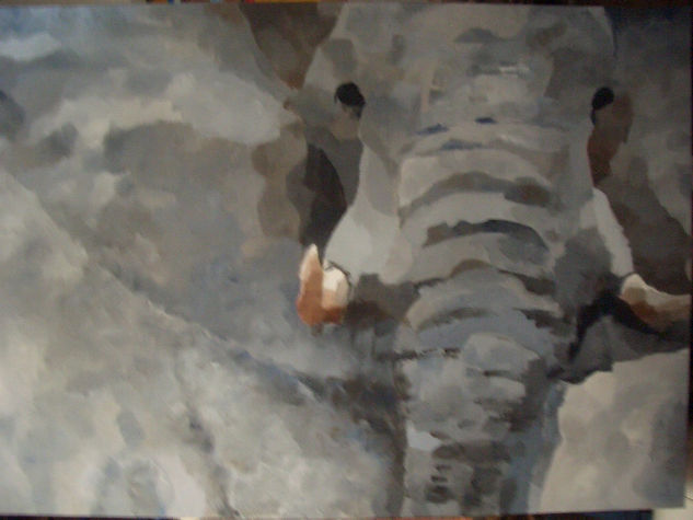 elefante5 Oil Canvas Animals