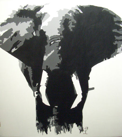 elefante Oil Canvas Animals