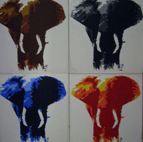 elefantes Oil Canvas Animals