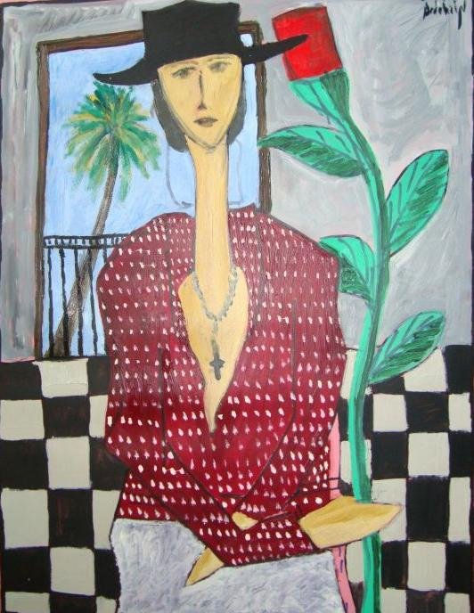 mujer y flor 34