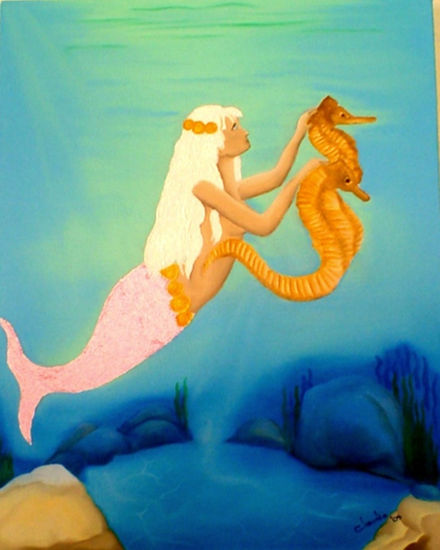 La Sirena Oil Canvas Figure Painting