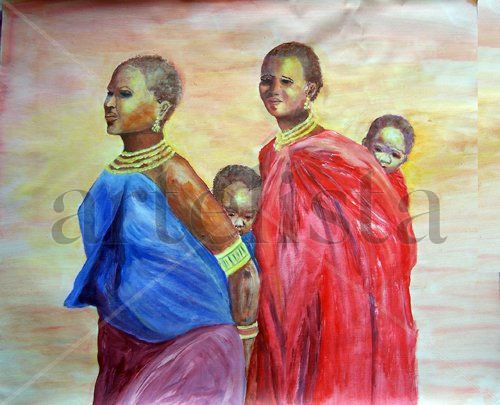 mujeres Acrylic Canvas Figure Painting